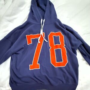 Tilly's Navy Hoodie with Bold Red 78 Design